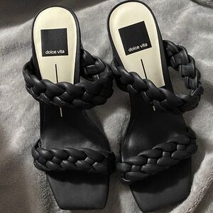 Dolce Vita Black Braided Sandals